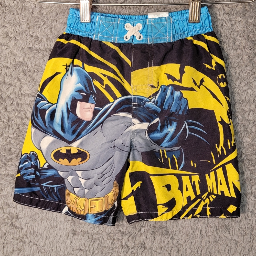 DC Comics Batman 3T swim trunks, black & yellow